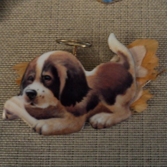 porcelain angel puppy ornaments~ lot of 3 - Picture 4 of 7